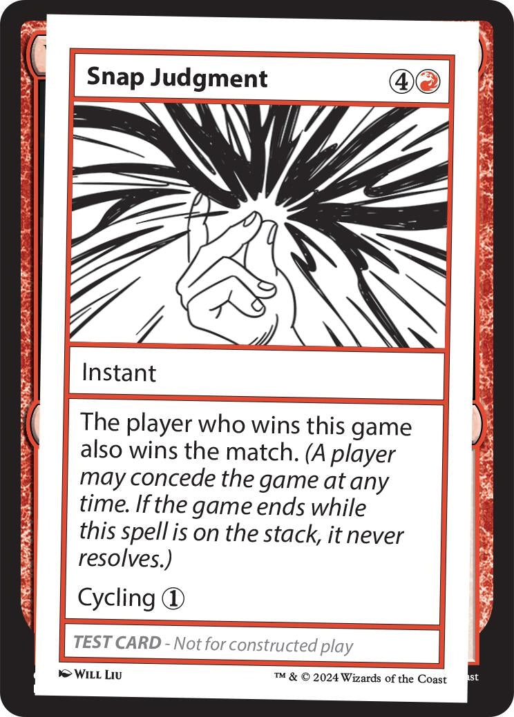 Image for Snap Judgment [Mystery Booster 2 Playtest Cards] - Magic: The Gathering
