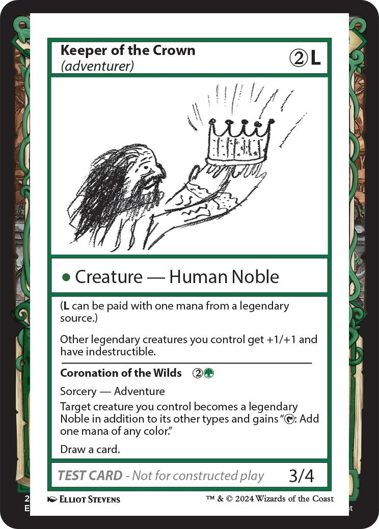 Image for Keeper of the Crown (adventurer) [Mystery Booster 2 Playtest Cards] - Magic: The Gathering