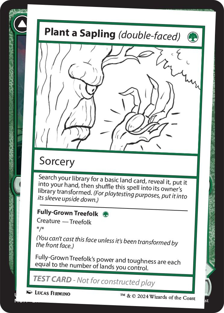 Image for Plant a Sapling (double-faced) [Mystery Booster 2 Playtest Cards] - Magic: The Gathering