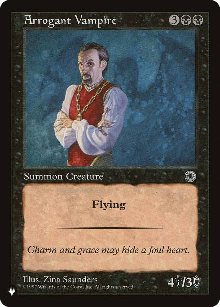 Image for Arrogant Vampire [The List Reprints] - Magic: The Gathering