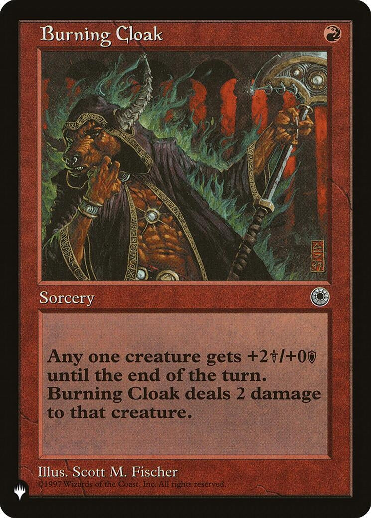 Image for Burning Cloak [The List Reprints] - Magic: The Gathering