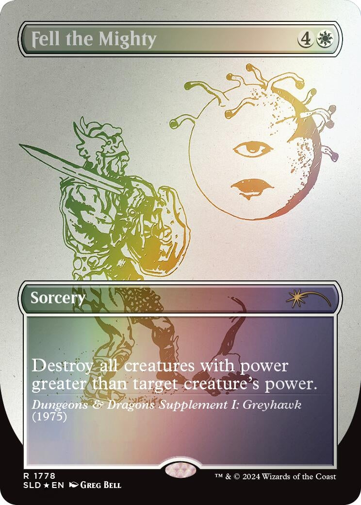 Image for Fell the Mighty (Rainbow Foil) (1778) [Secret Lair Drop Series] - Magic: The Gathering