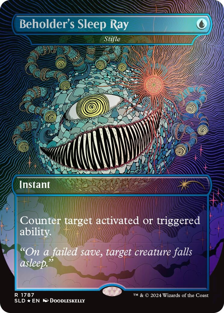 Image for Beholder's Sleep Ray - Stifle (Rainbow Foil) (1787) [Secret Lair Drop Series] - Magic: The Gathering