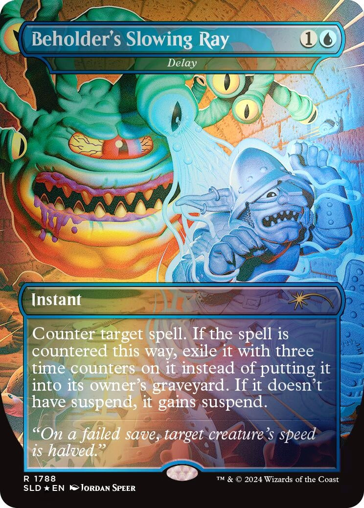 Image for Beholder's Slowing Ray - Delay (Rainbow Foil) (1788) [Secret Lair Drop Series] - Magic: The Gathering