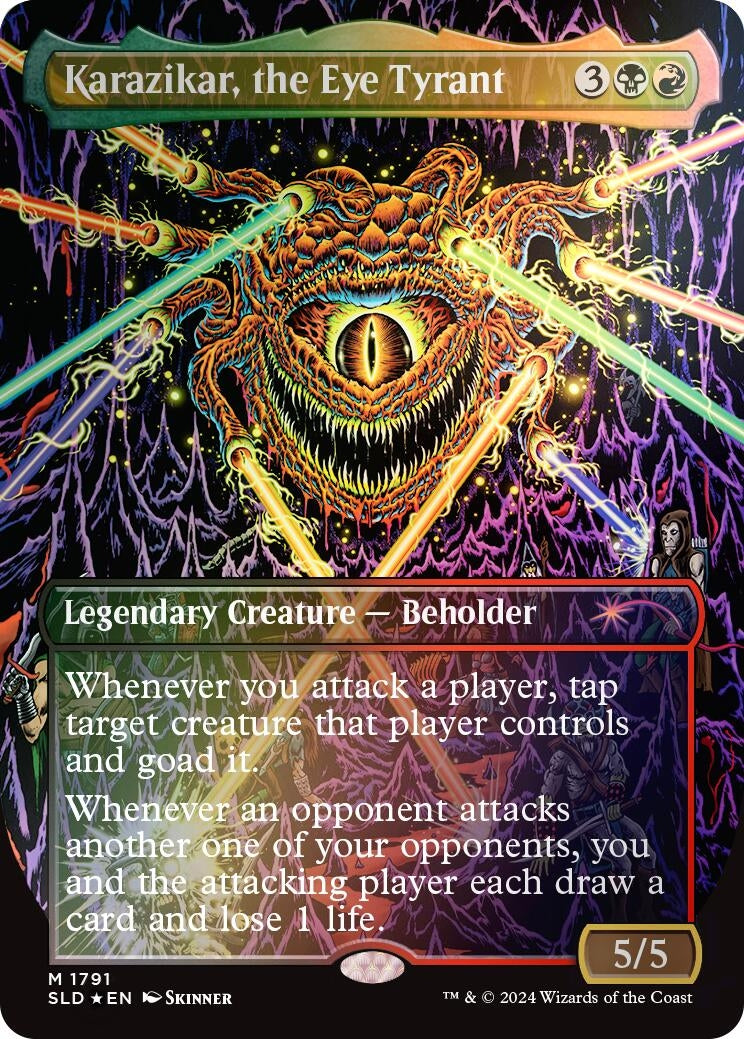 Image for Karazikar, the Eye Tyrant (Rainbow Foil) (1791) [Secret Lair Drop Series] - Magic: The Gathering