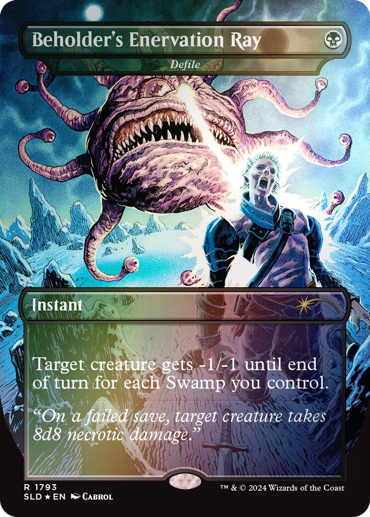 Image for Beholder's Enervation Ray - Defile (Rainbow Foil) (1793) [Secret Lair Drop Series] - Magic: The Gathering