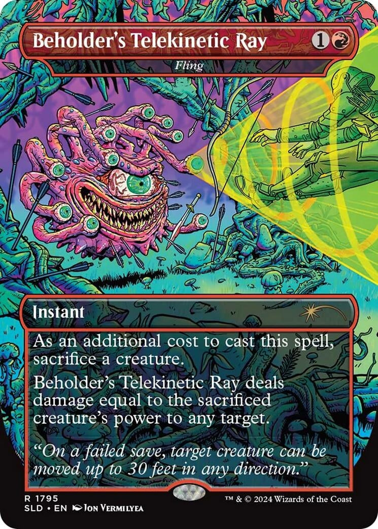 Beholder's Telekinetic Ray - Fling (1795) [Secret Lair Drop Series]