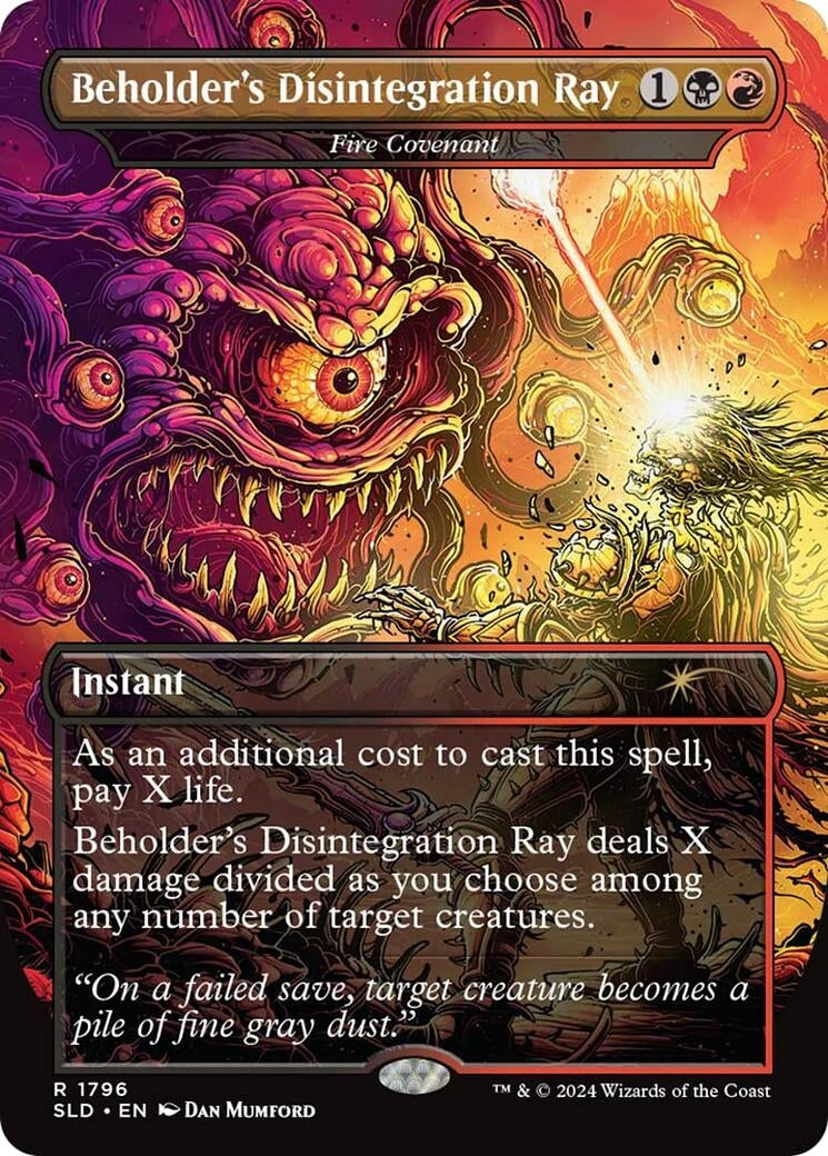 Image for Beholder's Disintegration Ray - Fire Covenant (1796) [Secret Lair Drop Series] - Magic: The Gathering