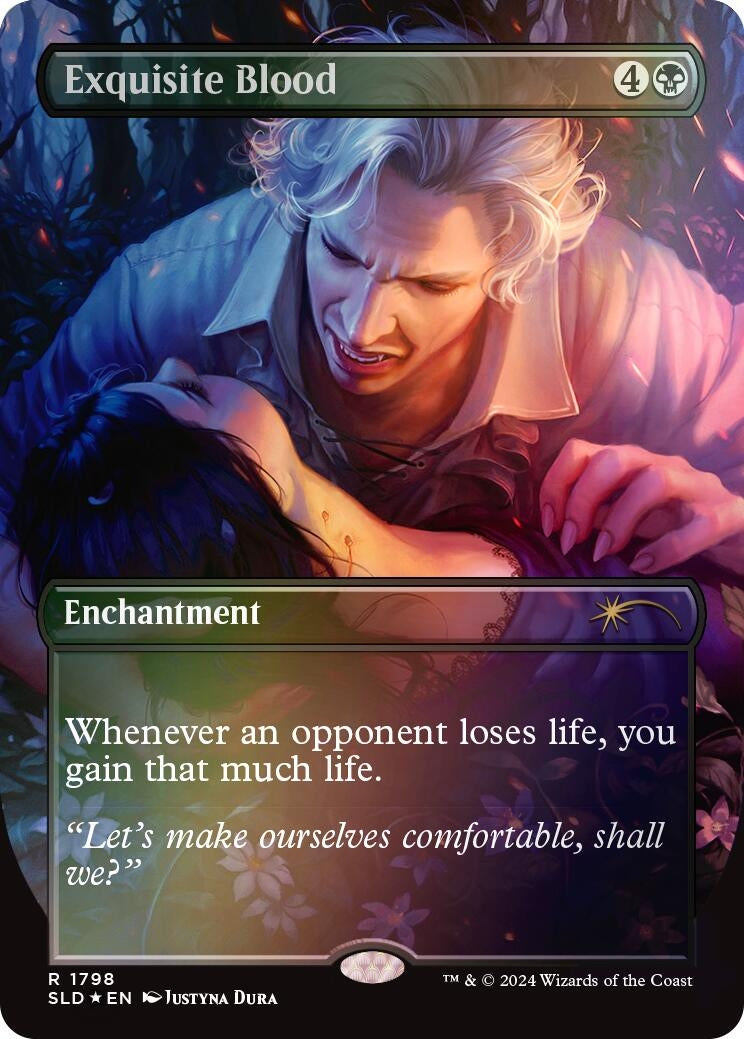 Image for Exquisite Blood (Rainbow Foil) (1798) [Secret Lair Drop Series] - Magic: The Gathering