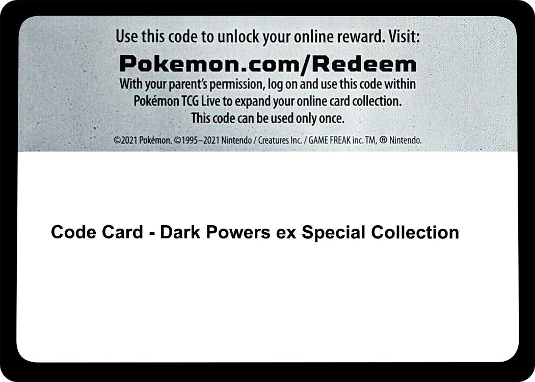 Image for Code Card - Dark Powers ex Special Collection [Miscellaneous Cards & Products] - Pokemon