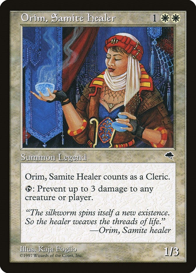 Image for Orim, Samite Healer (33) [Tempest] - Magic: The Gathering