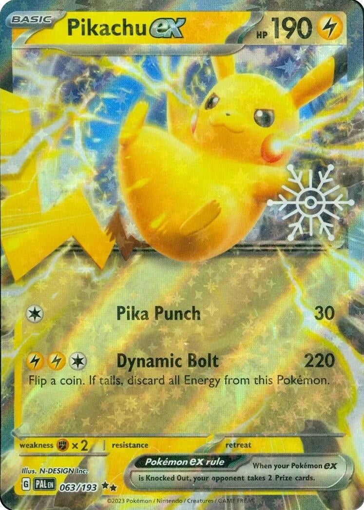 Image for Pikachu ex (Holiday Calendar) (063/193) [Miscellaneous Cards & Products] - Pokemon