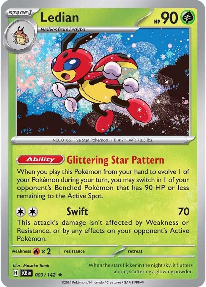Image for Ledian (003/142) [SV07: Stellar Crown] - Pokemon