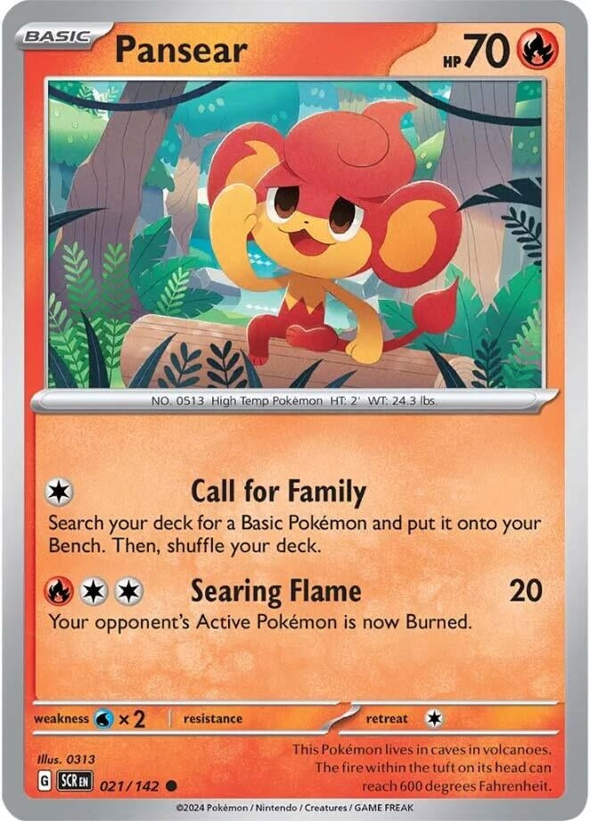 Image for Pansear (021/142) [SV07: Stellar Crown] - Pokemon