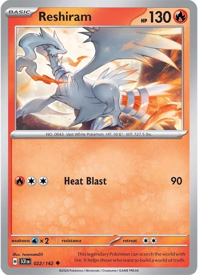Image for Reshiram (022/142) [SV07: Stellar Crown] - Pokemon