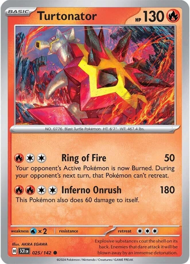 Image for Turtonator (025/142) [SV07: Stellar Crown] - Pokemon