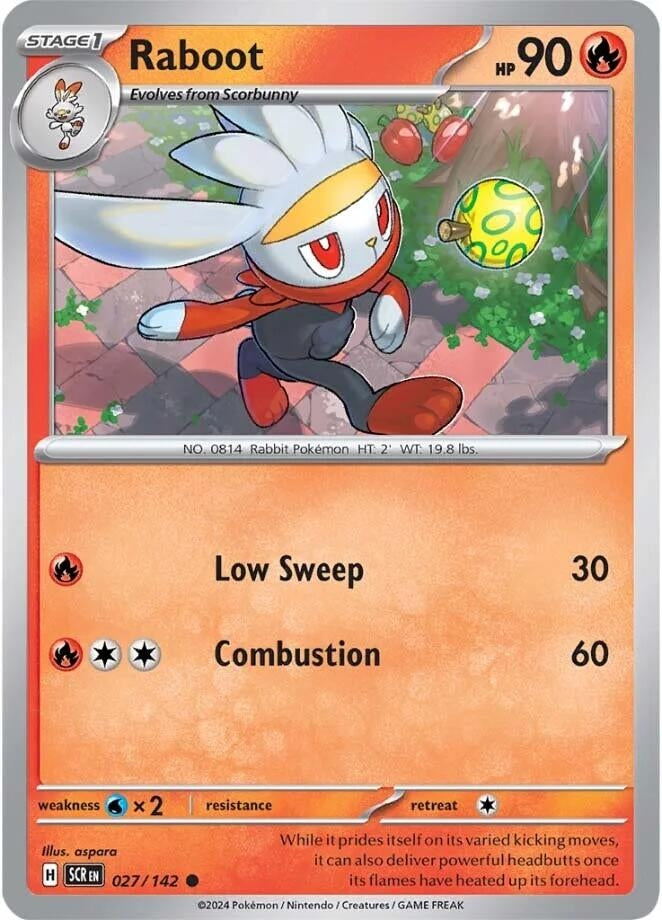 Image for Raboot (027/142) [SV07: Stellar Crown] - Pokemon