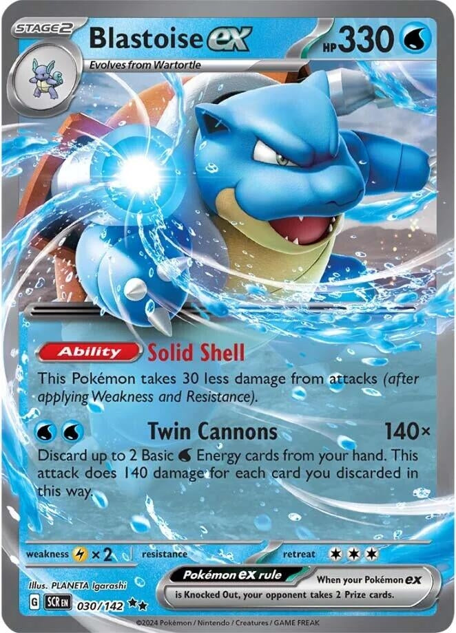 Image for Blastoise ex (030/142) [SV07: Stellar Crown] - Pokemon
