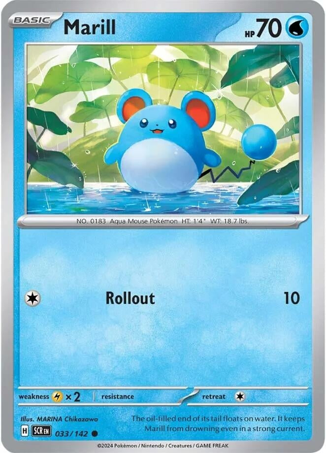 Image for Marill (033/142) [SV07: Stellar Crown] - Pokemon