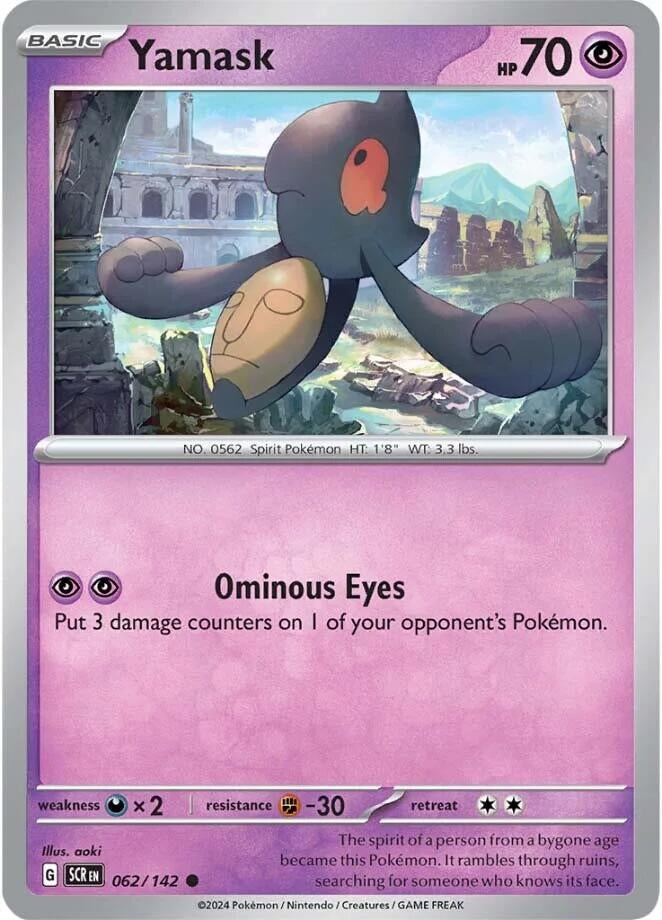Image for Yamask (062/142) [SV07: Stellar Crown] - Pokemon
