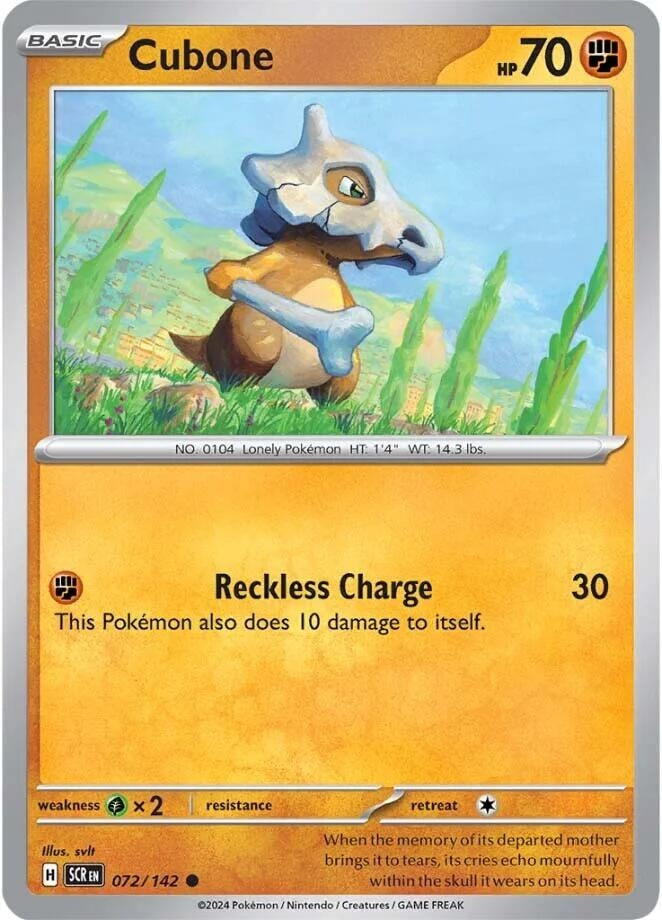 Image for Cubone (072/142) [SV07: Stellar Crown] - Pokemon