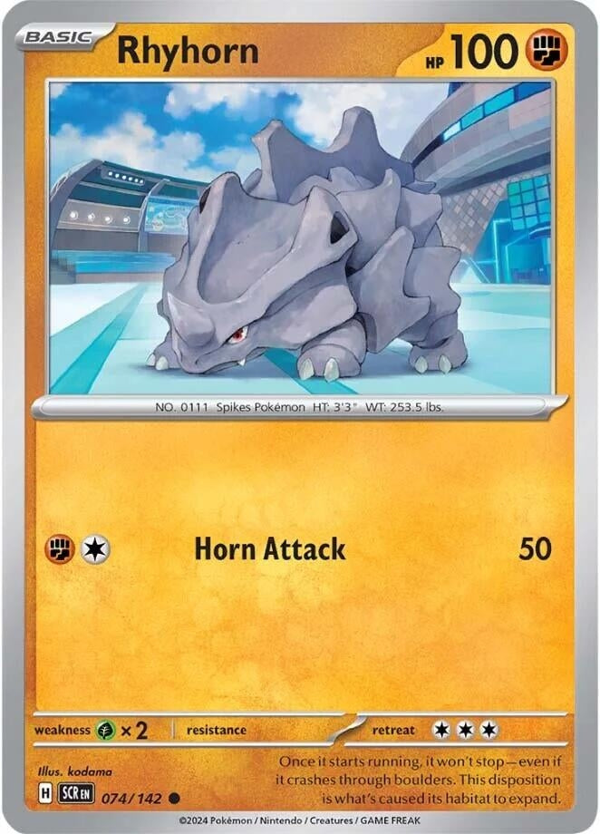 Image for Rhyhorn (074/142) [SV07: Stellar Crown] - Pokemon
