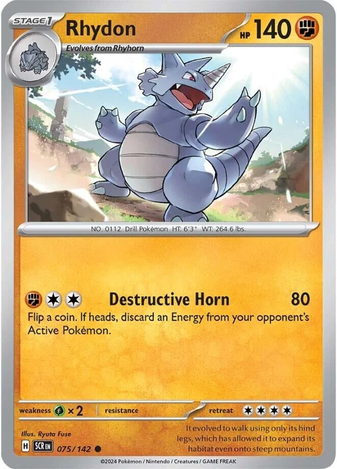 Image for Rhydon (075/142) [SV07: Stellar Crown] - Pokemon