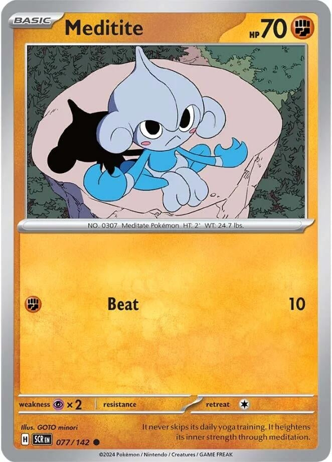 Image for Meditite (077/142) [SV07: Stellar Crown] - Pokemon