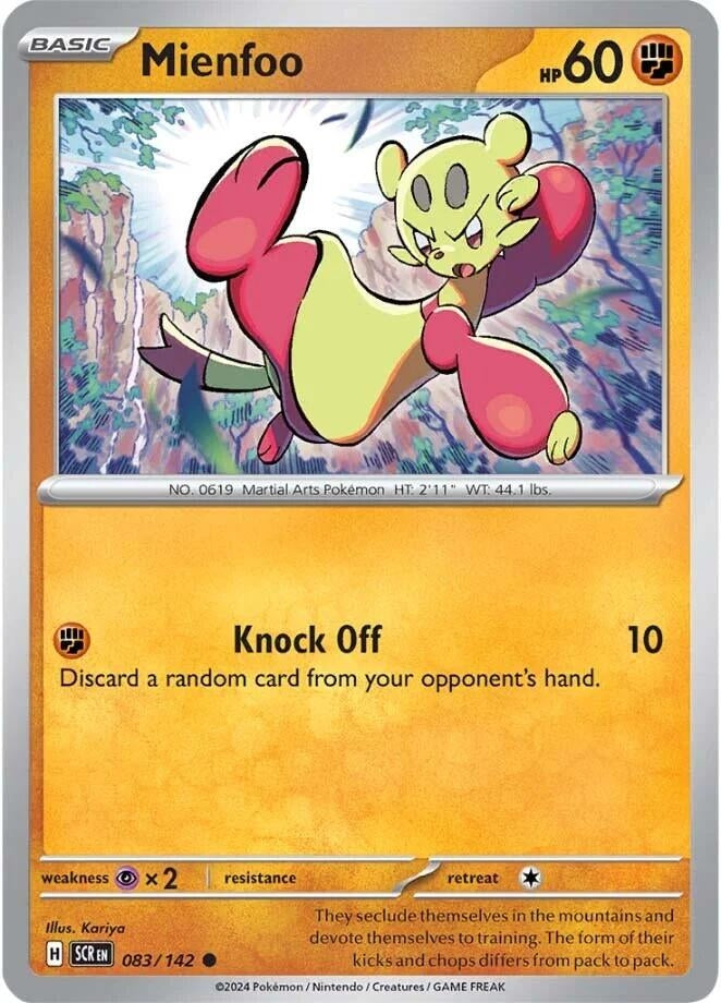 Image for Mienfoo (083/142) [SV07: Stellar Crown] - Pokemon