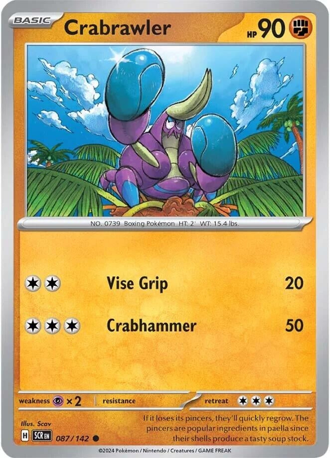 Image for Crabrawler (087/142) [SV07: Stellar Crown] - Pokemon