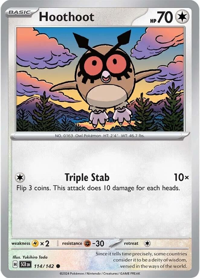 Image for Hoothoot (114/142) [SV07: Stellar Crown] - Pokemon