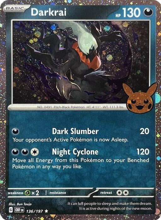 Image for Darkrai (Cosmos Holo) (136/197) [Trick or Trade BOOster Bundle 2024] - Pokemon