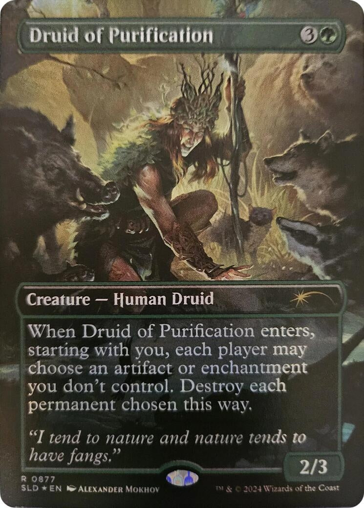 Image for Druid of Purification (Rainbow Foil) (877) [Secret Lair Drop Series] - Magic: The Gathering
