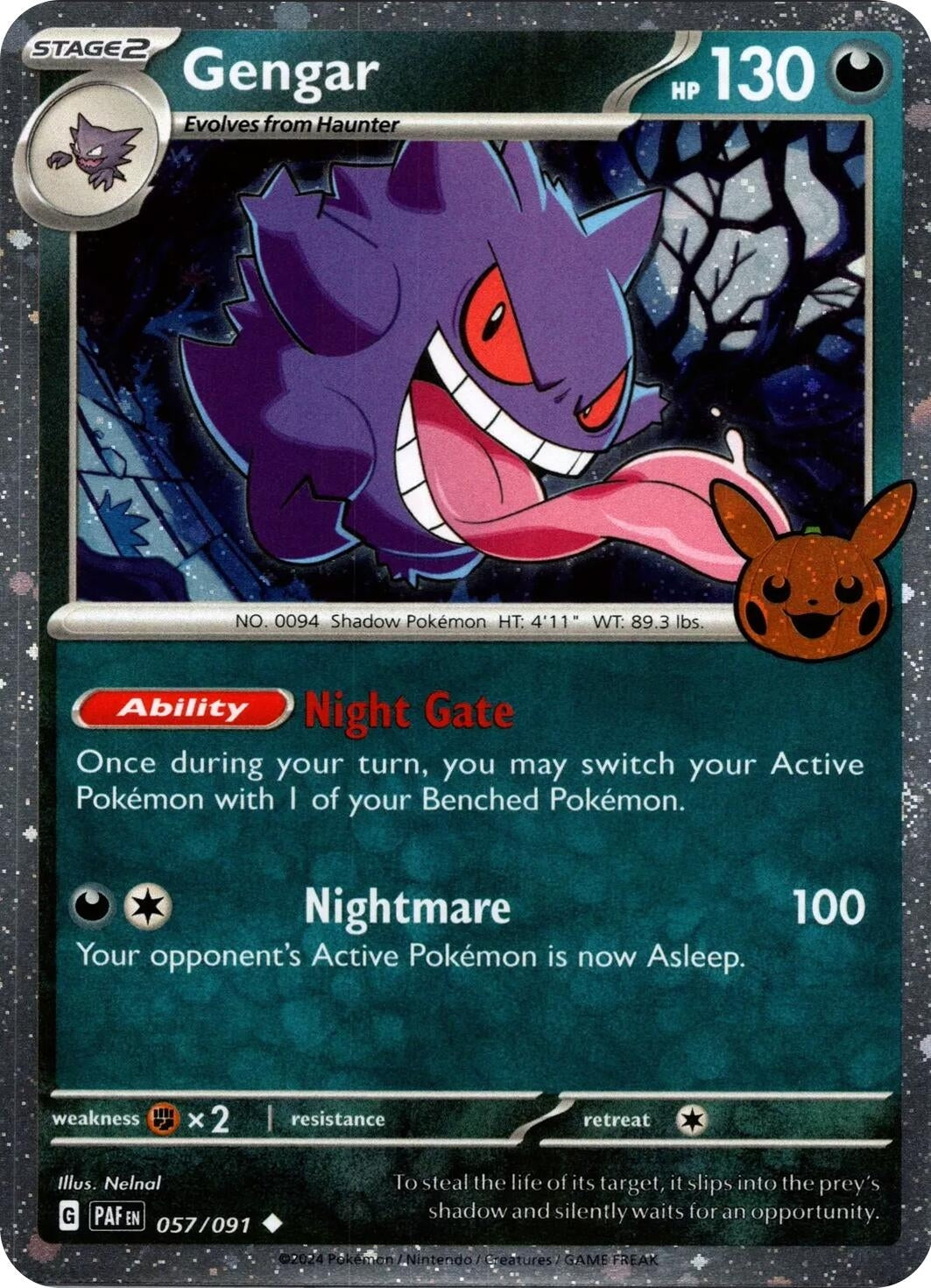 Image for Gengar (Cosmos Holo) (057/091) [Trick or Trade BOOster Bundle 2024] - Pokemon