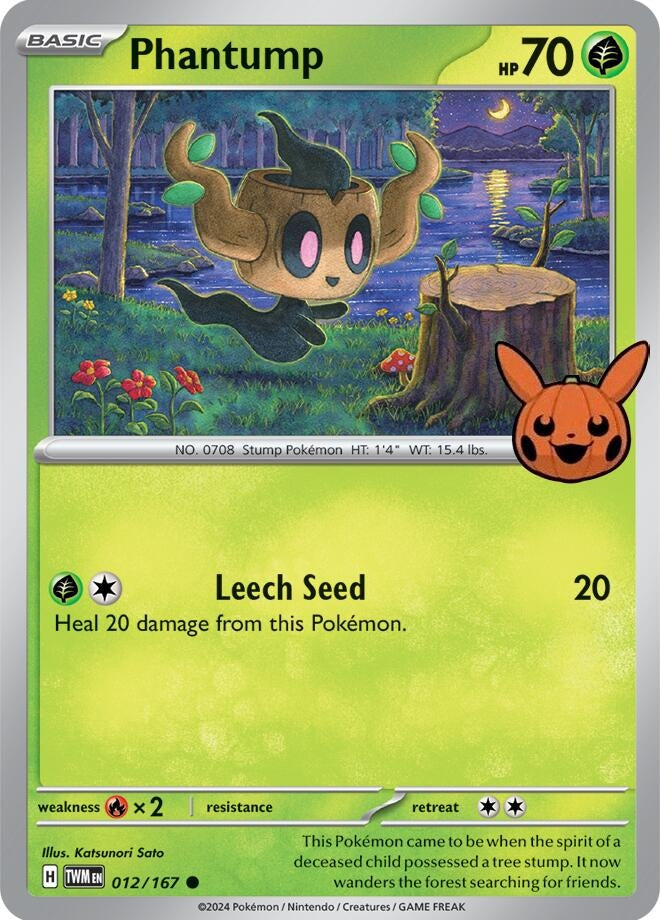 Image for Phantump (012/167) [Trick or Trade BOOster Bundle 2024] - Pokemon