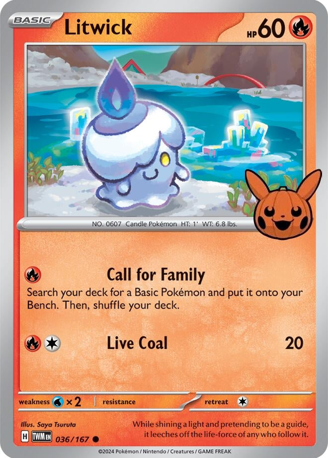 Image for Litwick (036/167) [Trick or Trade BOOster Bundle 2024] - Pokemon