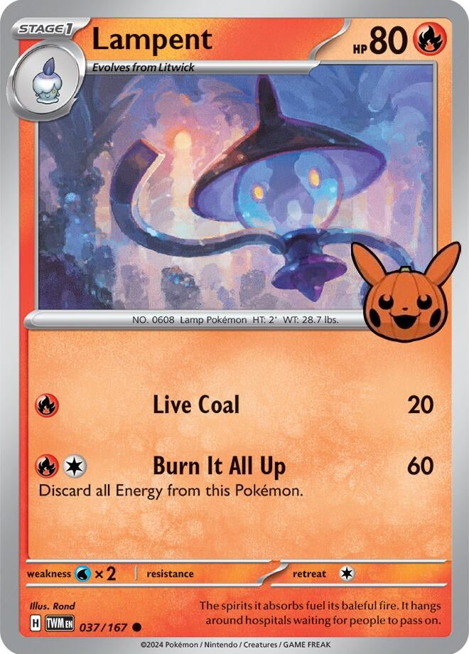 Image for Lampent (037/167) [Trick or Trade BOOster Bundle 2024] - Pokemon