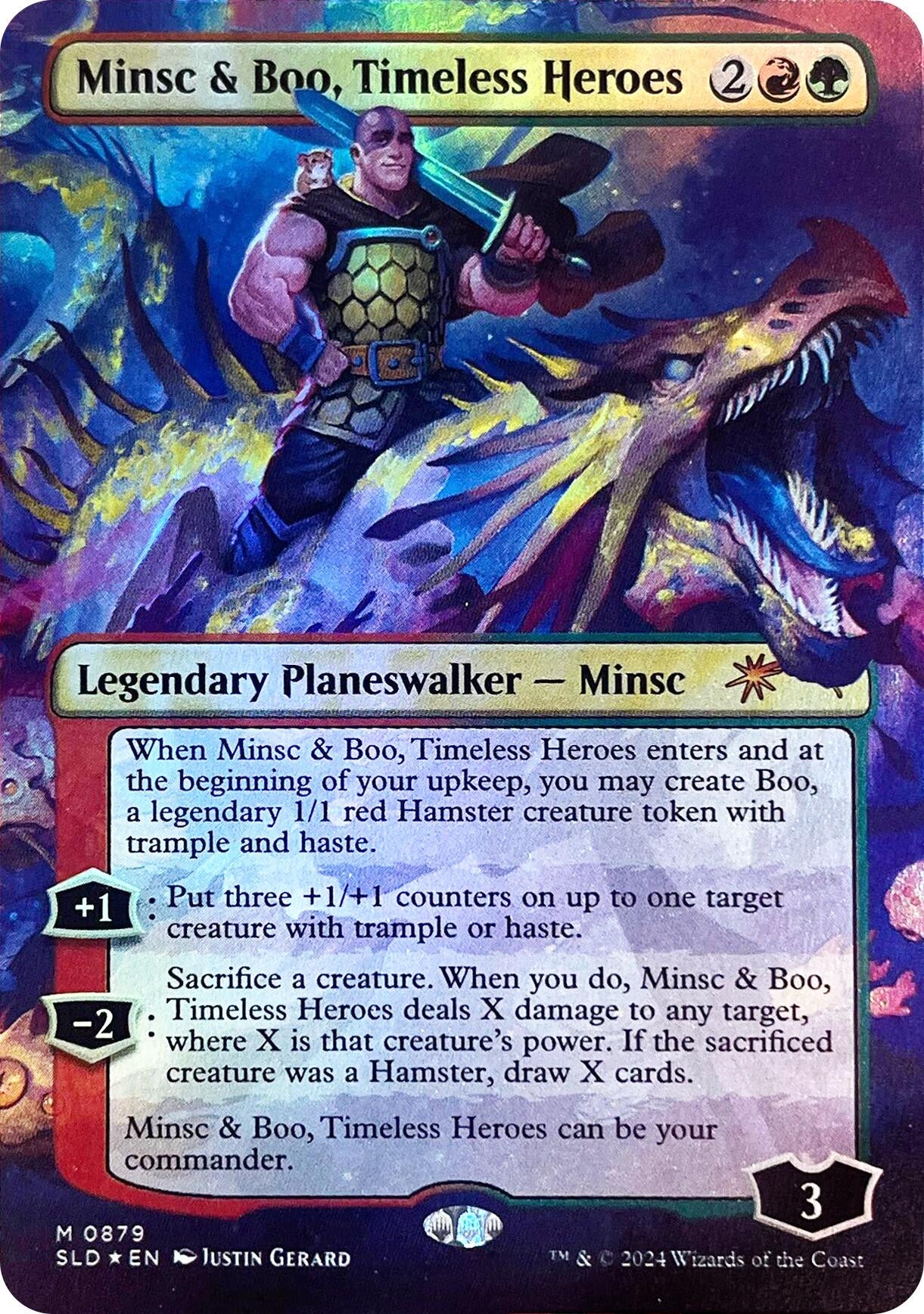 Image for Minsc & Boo, Timeless Heroes (Rainbow Foil) (879) [Secret Lair Drop Series] - Magic: The Gathering