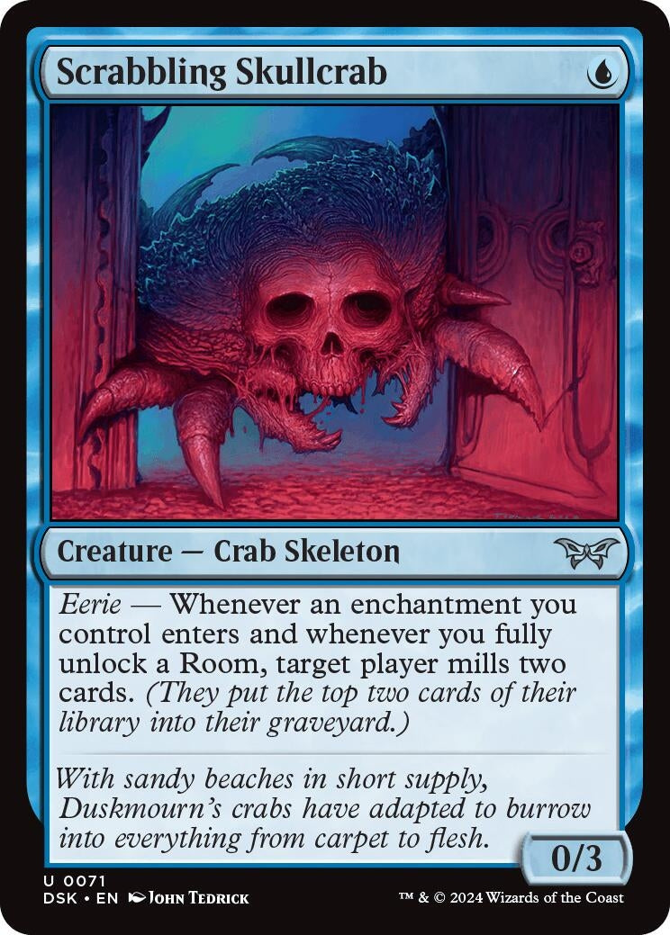 Image for Scrabbling Skullcrab (71) [Duskmourn: House of Horror] - Magic: The Gathering