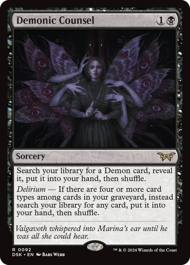 Image for Demonic Counsel (92) [Duskmourn: House of Horror] - Magic: The Gathering