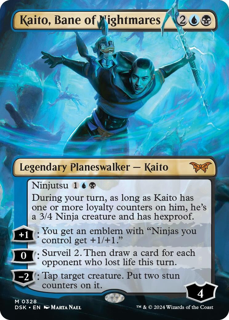 Image for Kaito, Bane of Nightmares (Borderless) (328) [Duskmourn: House of Horror] - Magic: The Gathering