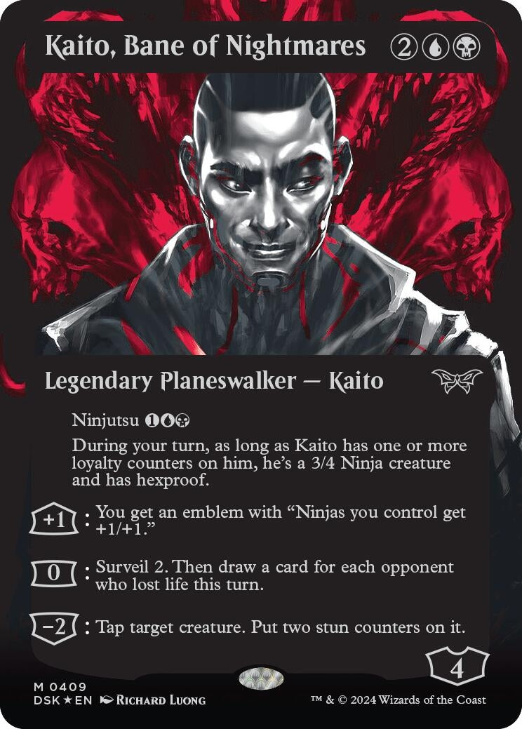 Image for Kaito, Bane of Nightmares (Showcase) (Textured Foil) (409) [Duskmourn: House of Horror] - Magic: The Gathering