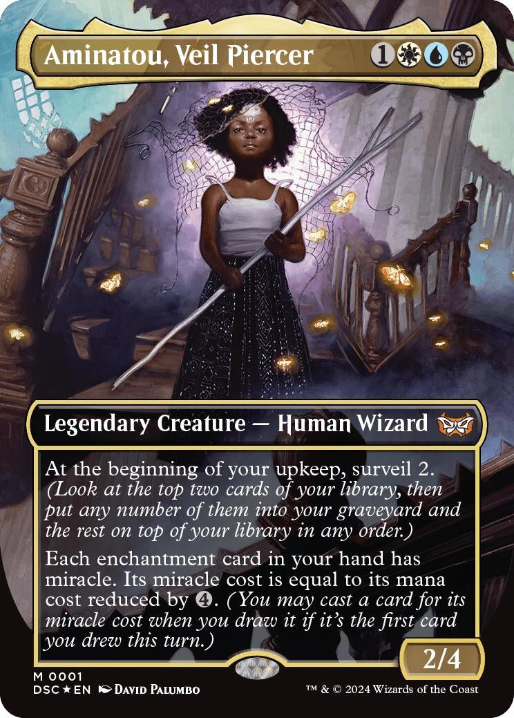Image for Aminatou, Veil Piercer (Borderless) (1) [Duskmourn: House of Horror] - Magic: The Gathering
