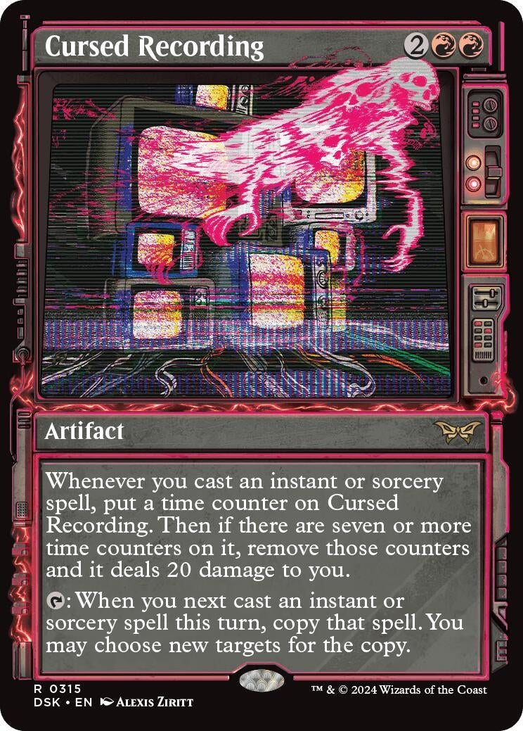 Image for Cursed Recording (Showcase) (315) [Duskmourn: House of Horror] - Magic: The Gathering