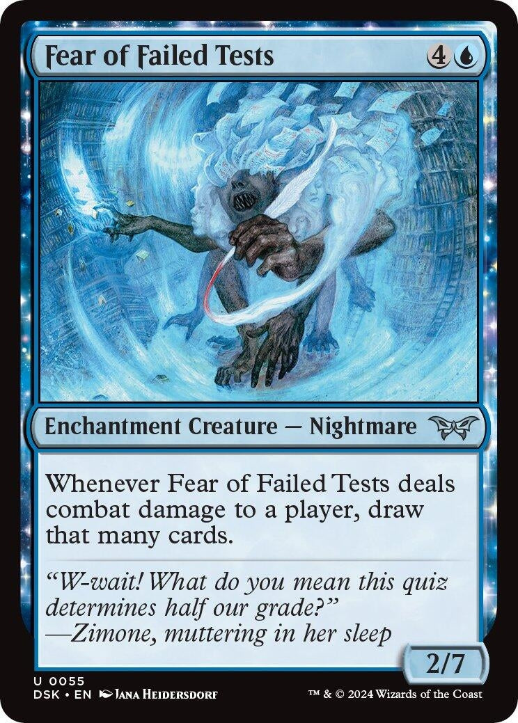 Image for Fear of Failed Tests (55) [Duskmourn: House of Horror] - Magic: The Gathering