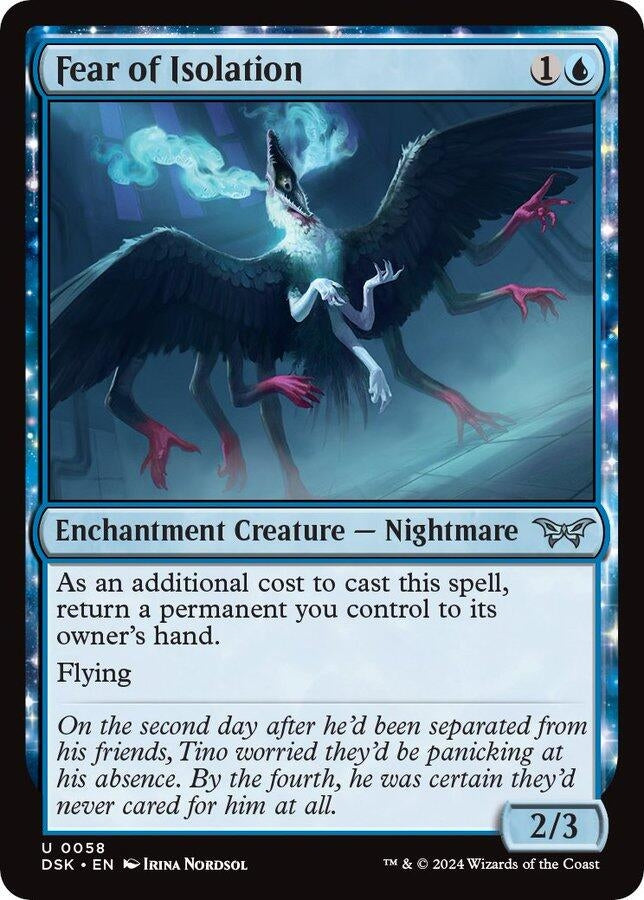 Image for Fear of Isolation (58) [Duskmourn: House of Horror] - Magic: The Gathering