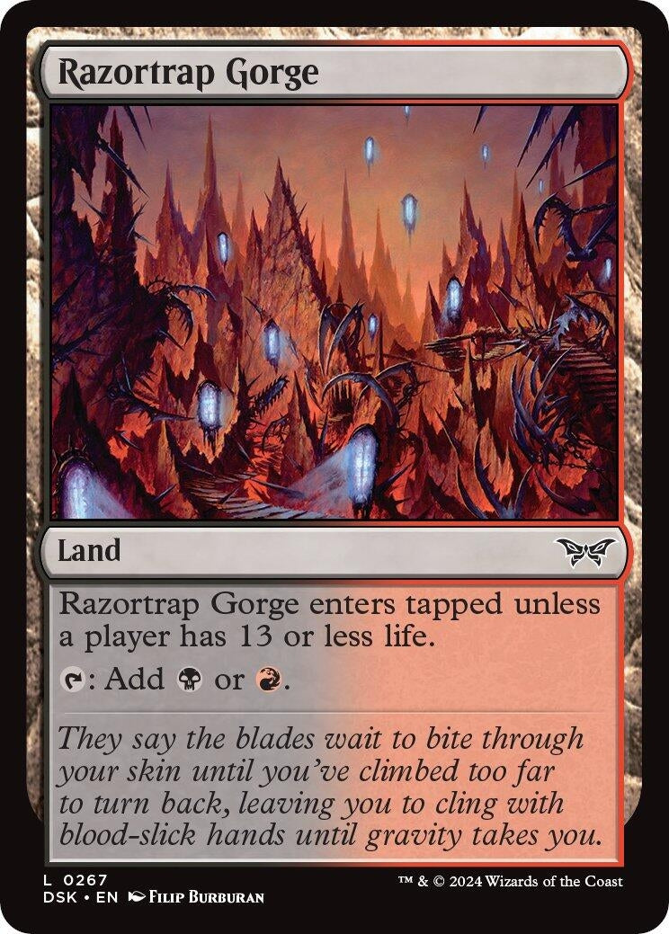 Image for Razortrap Gorge (267) [Duskmourn: House of Horror] - Magic: The Gathering