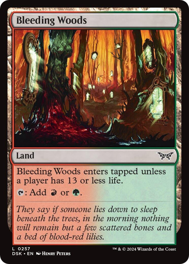 Image for Bleeding Woods (257) [Duskmourn: House of Horror] - Magic: The Gathering