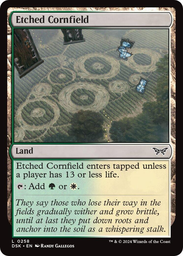 Image for Etched Cornfield (258) [Duskmourn: House of Horror] - Magic: The Gathering