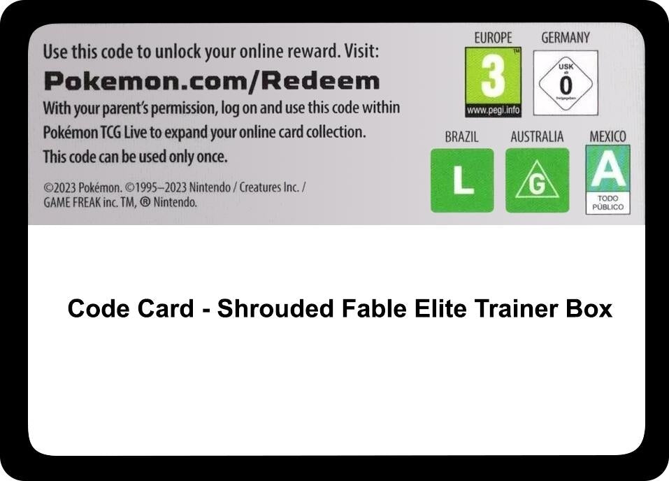 Image for Code Card - Shrouded Fable Elite Trainer Box [SV: Shrouded Fable] - Pokemon